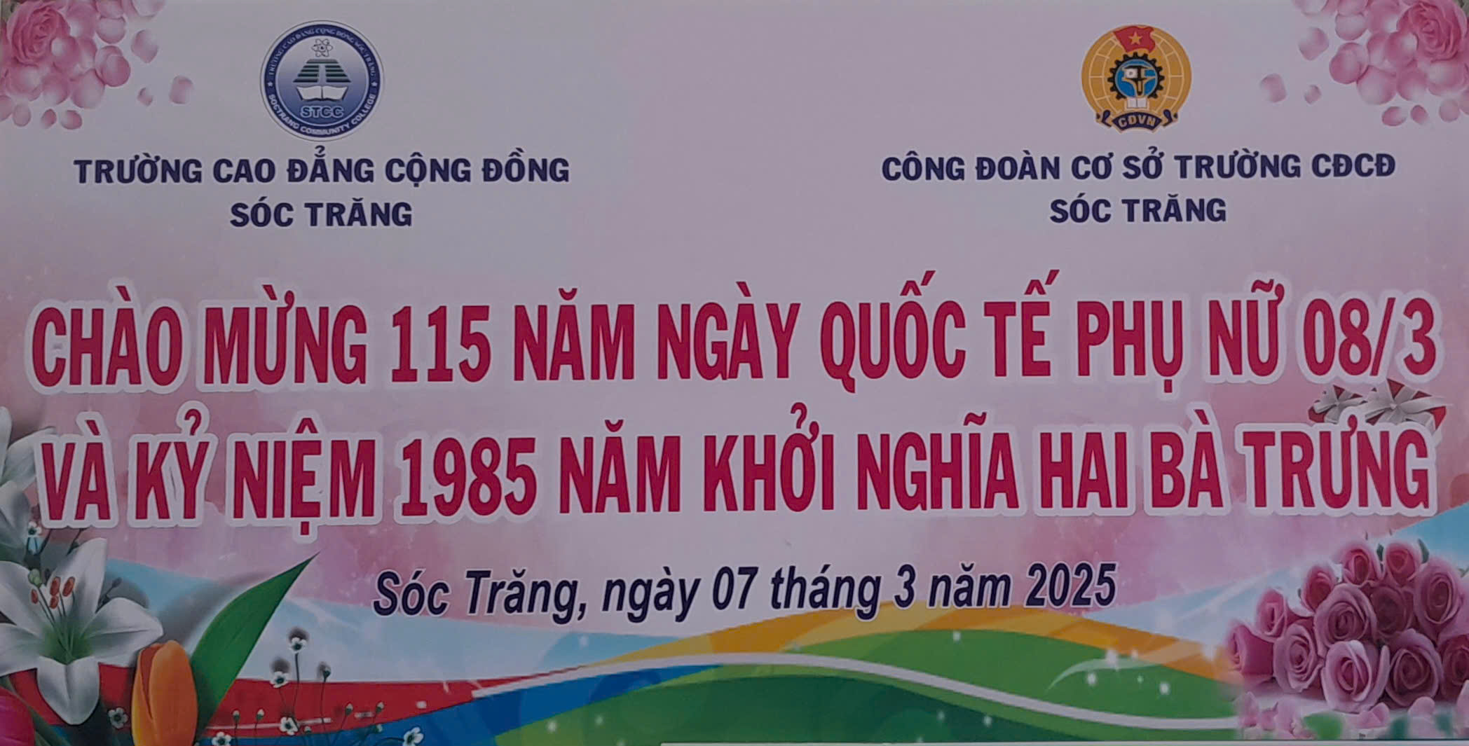 Trường Cao đẳng Cộng đồng Sóc Trăng tổ chức chào mừng 115 năm  ngày Quốc tế Phụ nữ 08/3 và Kỷ niệm  1985 năm Khởi nghĩa Hai Bà Trưng